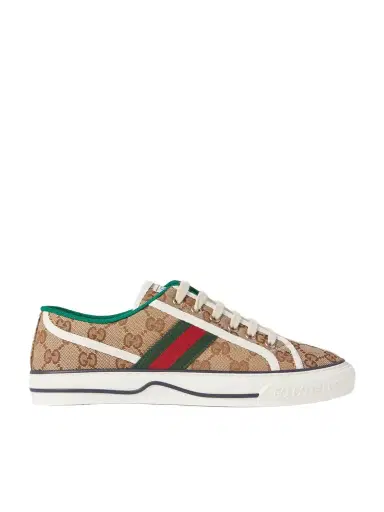 Gucci Tennis 1977 Logo-embroidered Canvas Sneakers | Thumbnail 1 Gucci Tennis 1977 Logo-embroidered Canvas Sneakers | Thumbnail 1