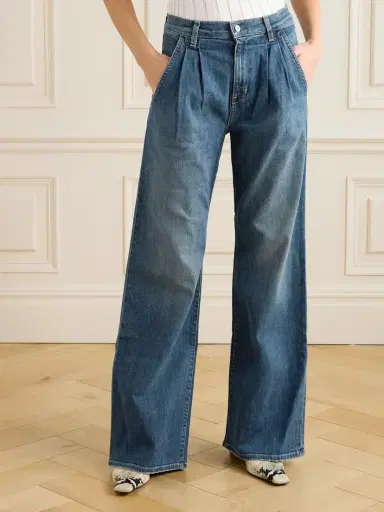 Nili Lotan Flora Pleated High-rise Wide-leg Jeans | Thumbnail 3 Nili Lotan Flora Pleated High-rise Wide-leg Jeans | Thumbnail 3