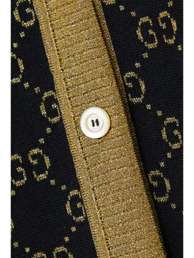 Gucci etallic Jacquard-knit Cotton-blend Cardigan | Thumbnail 4 Gucci etallic Jacquard-knit Cotton-blend Cardigan | Thumbnail 4