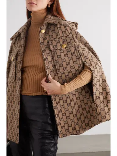 Gucci Wool-jacquard Cape | Thumbnail 3 Gucci Wool-jacquard Cape | Thumbnail 3