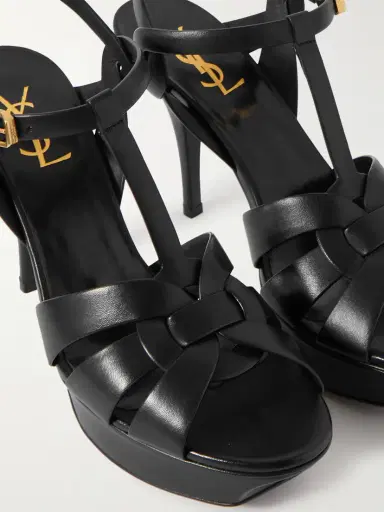 Saint Laurent Tribute Woven Leather Platform Sandals | Thumbnail 4 Saint Laurent Tribute Woven Leather Platform Sandals | Thumbnail 4