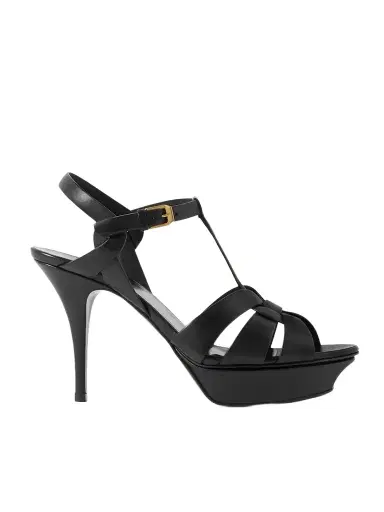 Saint Laurent Tribute Woven Leather Platform Sandals | Thumbnail 1 Saint Laurent Tribute Woven Leather Platform Sandals | Thumbnail 1