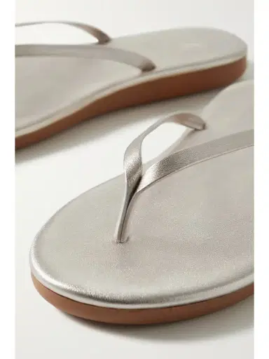 Ancient Greek Sandals Saionara Metallic Leather Flip Flops | Thumbnail 4 Ancient Greek Sandals Saionara Metallic Leather Flip Flops | Thumbnail 4