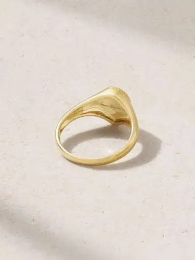 Yvonne Léon 9-karat Gold, Turquoise And Diamond Signet Ring | Thumbnail 3 Yvonne Léon 9-karat Gold, Turquoise And Diamond Signet Ring | Thumbnail 3