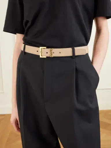 Saint Laurent Cassandre Leather Belt | Thumbnail 2 Saint Laurent Cassandre Leather Belt | Thumbnail 2
