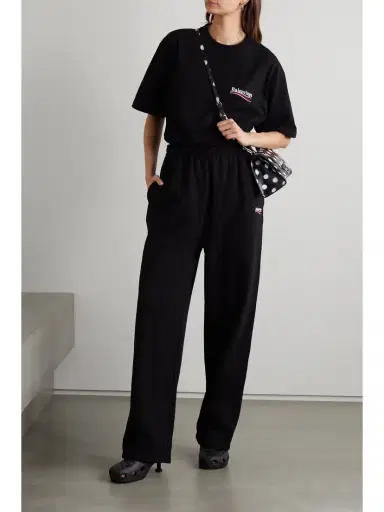 Balenciaga Oversized Embroidered Cotton-jersey T-shirt | Thumbnail 2 Balenciaga Oversized Embroidered Cotton-jersey T-shirt | Thumbnail 2
