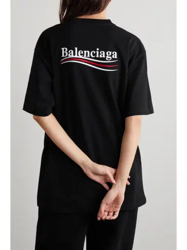 Balenciaga Oversized Embroidered Cotton-jersey T-shirt | Thumbnail 4 Balenciaga Oversized Embroidered Cotton-jersey T-shirt | Thumbnail 4