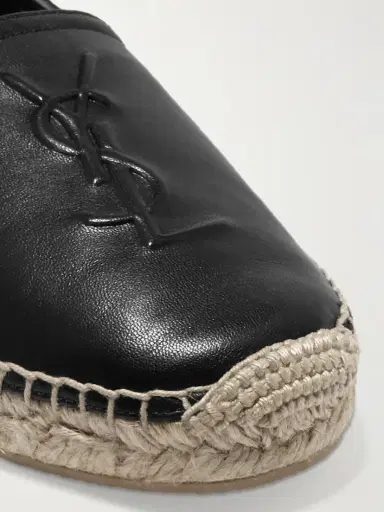 Saint Laurent Cassandre Logo-embossed Leather Espadrilles | Thumbnail 4 Saint Laurent Cassandre Logo-embossed Leather Espadrilles | Thumbnail 4