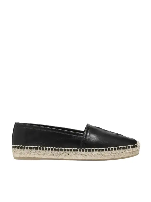 Cassandre Logo-embossed Leather Espadrilles Cassandre Logo-embossed Leather Espadrilles