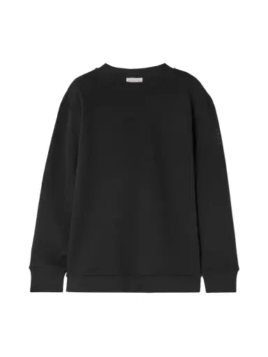 Moncler Paneled Shell And Cotton-jersey Sweatshirt | Thumbnail 1 Moncler Paneled Shell And Cotton-jersey Sweatshirt | Thumbnail 1