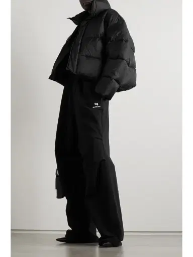 Balenciaga Cropped Quilted Padded Shell-jacquard Jacket | Thumbnail 2 Balenciaga Cropped Quilted Padded Shell-jacquard Jacket | Thumbnail 2
