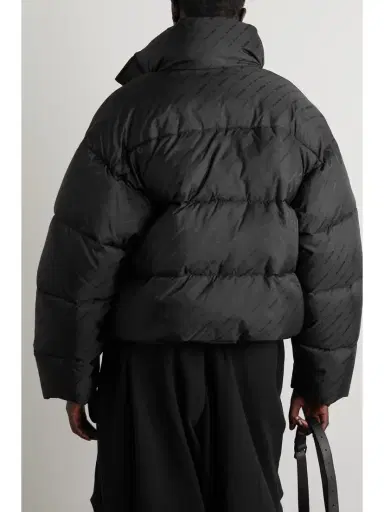 Balenciaga Cropped Quilted Padded Shell-jacquard Jacket | Thumbnail 4 Balenciaga Cropped Quilted Padded Shell-jacquard Jacket | Thumbnail 4