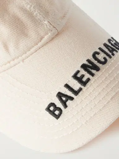 Balenciaga Embroidered Distressed Cotton-twill Baseball Cap | Thumbnail 4 Balenciaga Embroidered Distressed Cotton-twill Baseball Cap | Thumbnail 4