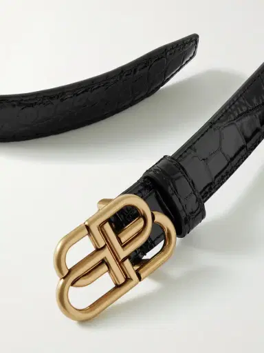 Balenciaga Bb Croc-effect Leather Waist Belt | Thumbnail 3 Balenciaga Bb Croc-effect Leather Waist Belt | Thumbnail 3
