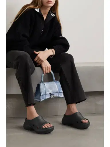 Balenciaga + Crocs Pool Perforated Rubber Slides | Thumbnail 2 Balenciaga + Crocs Pool Perforated Rubber Slides | Thumbnail 2