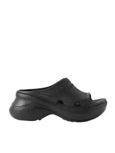 Balenciaga + Crocs Pool Perforated Rubber Slides | Thumbnail 1 Balenciaga + Crocs Pool Perforated Rubber Slides | Thumbnail 1