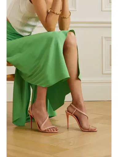 Christian Louboutin Rosalie 100 Pvc-trimmed Leather Sandals | Thumbnail 2 Christian Louboutin Rosalie 100 Pvc-trimmed Leather Sandals | Thumbnail 2