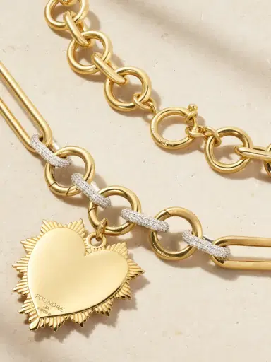 Foundrae Love 18-karat Gold Diamond Necklace | Thumbnail 3 Foundrae Love 18-karat Gold Diamond Necklace | Thumbnail 3