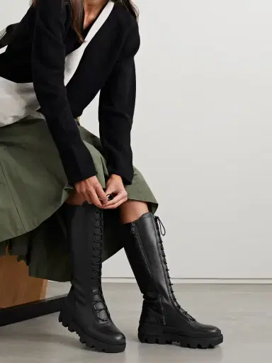 Moncler Vail Leather Lace-up Knee Boots | Thumbnail 2 Moncler Vail Leather Lace-up Knee Boots | Thumbnail 2