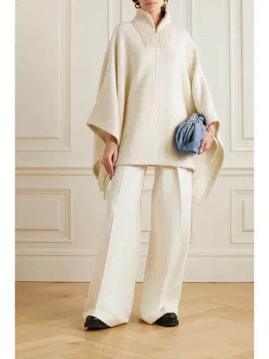 Loro Piana Britney Cashmere And Silk-blend Turtleneck Poncho | Thumbnail 2 Loro Piana Britney Cashmere And Silk-blend Turtleneck Poncho | Thumbnail 2