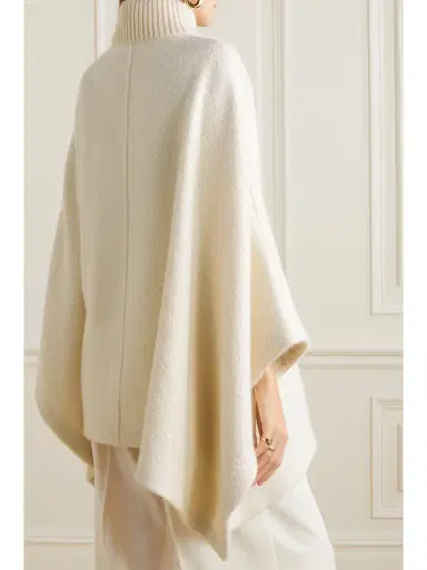 Loro Piana Britney Cashmere And Silk-blend Turtleneck Poncho | Thumbnail 4 Loro Piana Britney Cashmere And Silk-blend Turtleneck Poncho | Thumbnail 4