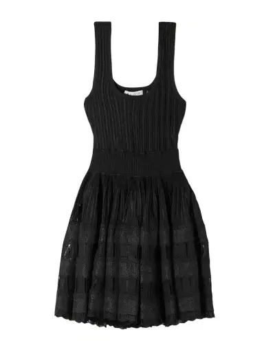 Alaïa Ribbed Pointelle-knit Mini Dress | Thumbnail 1 Alaïa Ribbed Pointelle-knit Mini Dress | Thumbnail 1