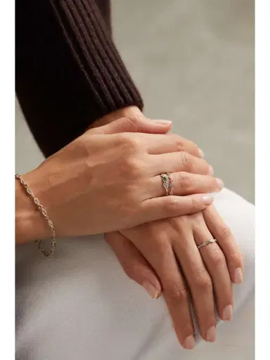 Pascale Monvoisin Adele N°1 9-karat Gold And Sterling Silver, Emerald And Diamond Ring | Thumbnail 6 Pascale Monvoisin Adele N°1 9-karat Gold And Sterling Silver, Emerald And Diamond Ring | Thumbnail 6