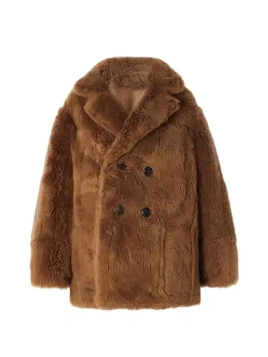 Loro Piana Double-breasted Reversible Shearling And Leather Coat | Thumbnail 1 Loro Piana Double-breasted Reversible Shearling And Leather Coat | Thumbnail 1