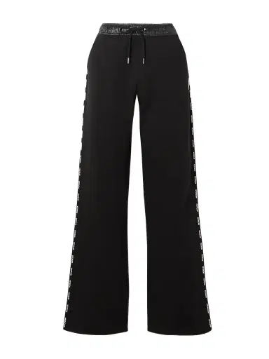Moncler Appliquéd Shell-trimmed Cotton-jersey Sweatpants | Thumbnail 1 Moncler Appliquéd Shell-trimmed Cotton-jersey Sweatpants | Thumbnail 1