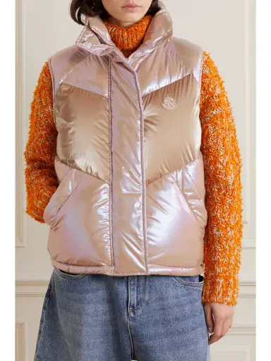 Moncler Faucille Quilted Metallic Shell Down Vest | Thumbnail 3 Moncler Faucille Quilted Metallic Shell Down Vest | Thumbnail 3