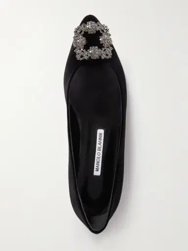 Manolo Blahnik Hangisiflat Embellished Velvet Point-toe Flats | Thumbnail 5 Manolo Blahnik Hangisiflat Embellished Velvet Point-toe Flats | Thumbnail 5