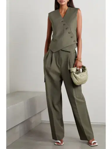 The Frankie Shop Maesa Pleated Woven Wide-leg Cargo Pants | Thumbnail 2 The Frankie Shop Maesa Pleated Woven Wide-leg Cargo Pants | Thumbnail 2