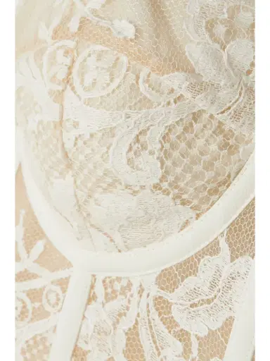 McQueen Satin-trimmed Cotton-blend Corded Lace Bustier Top | Thumbnail 5 McQueen Satin-trimmed Cotton-blend Corded Lace Bustier Top | Thumbnail 5
