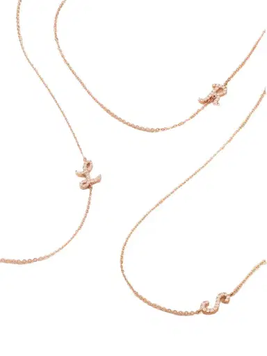 Anita Ko Initial 18-karat Rose Gold Diamond Necklace | Thumbnail 1 Anita Ko Initial 18-karat Rose Gold Diamond Necklace | Thumbnail 1