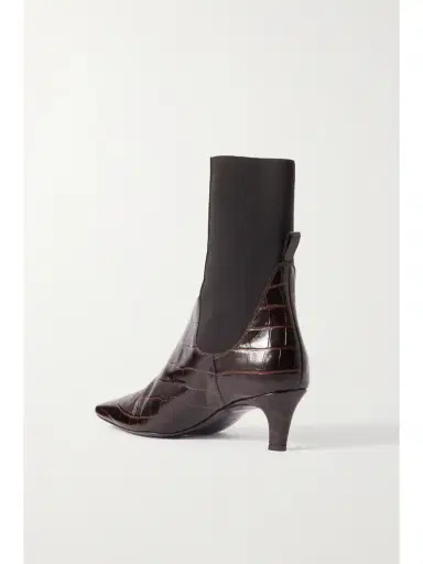 TOTEME + Net Sustain The Mid Heel Croc-effect Leather Ankle Boots | Thumbnail 3 TOTEME + Net Sustain The Mid Heel Croc-effect Leather Ankle Boots | Thumbnail 3