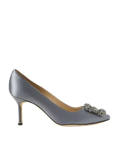 Manolo Blahnik Hangisi 70 Crystal-embellished Satin Pumps | Thumbnail 1 Manolo Blahnik Hangisi 70 Crystal-embellished Satin Pumps | Thumbnail 1