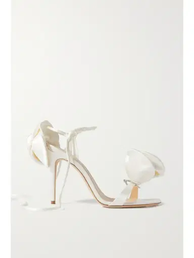 Magda Butrym Appliquéd Satin Sandals | Thumbnail 1 Magda Butrym Appliquéd Satin Sandals | Thumbnail 1
