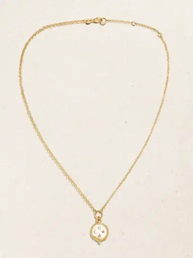 Foundrae Wholeness 18-karat Gold, Enamel And Diamond Necklace | Thumbnail 4 Foundrae Wholeness 18-karat Gold, Enamel And Diamond Necklace | Thumbnail 4