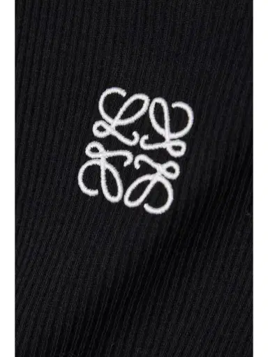 Loewe Anagram Poplin-paneled Embroidered Ribbed Stretch-cotton Jersey Tank | Thumbnail 4 Loewe Anagram Poplin-paneled Embroidered Ribbed Stretch-cotton Jersey Tank | Thumbnail 4