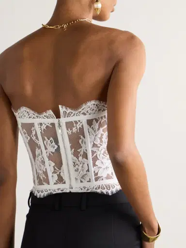 Dolce & Gabbana Grosgrain-trimmed Lace Bustier Top | Thumbnail 4 Dolce & Gabbana Grosgrain-trimmed Lace Bustier Top | Thumbnail 4