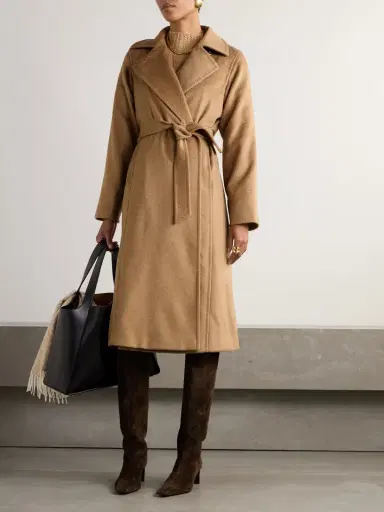 Max Mara Manuela Icon Belted Camel Hair Coat | Thumbnail 3 Max Mara Manuela Icon Belted Camel Hair Coat | Thumbnail 3
