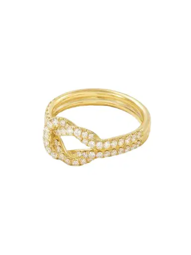 Anita Ko Knot 18-karat Gold Diamond Ring | Thumbnail 1 Anita Ko Knot 18-karat Gold Diamond Ring | Thumbnail 1