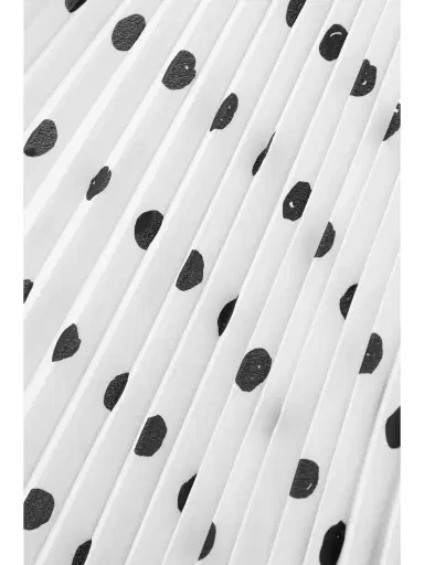 Balenciaga Pleated Polka-dot Crepe Midi Dress | Thumbnail 5 Balenciaga Pleated Polka-dot Crepe Midi Dress | Thumbnail 5