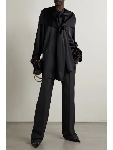 Balenciaga Wool And Mohair-blend Wide-leg Pants | Thumbnail 2 Balenciaga Wool And Mohair-blend Wide-leg Pants | Thumbnail 2