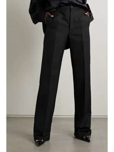 Balenciaga Wool And Mohair-blend Wide-leg Pants | Thumbnail 3 Balenciaga Wool And Mohair-blend Wide-leg Pants | Thumbnail 3