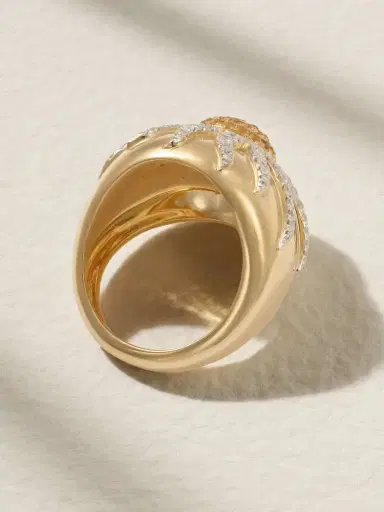 Yvonne Léon 18-karat Gold, Citrine And Diamond Ring | Thumbnail 3 Yvonne Léon 18-karat Gold, Citrine And Diamond Ring | Thumbnail 3