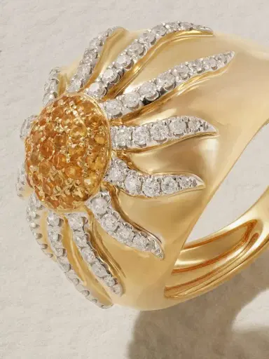 Yvonne Léon 18-karat Gold, Citrine And Diamond Ring | Thumbnail 4 Yvonne Léon 18-karat Gold, Citrine And Diamond Ring | Thumbnail 4