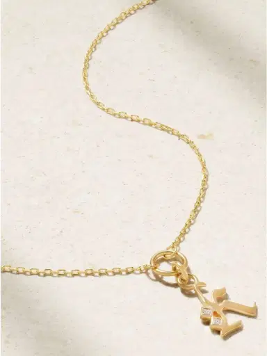 Foundrae Initial 18-karat Gold Diamond Necklace | Thumbnail 5 Foundrae Initial 18-karat Gold Diamond Necklace | Thumbnail 5
