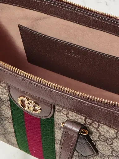 Gucci Ophidia Leather-trimmed Printed Coated-canvas Tote Bag | Thumbnail 5 Gucci Ophidia Leather-trimmed Printed Coated-canvas Tote Bag | Thumbnail 5