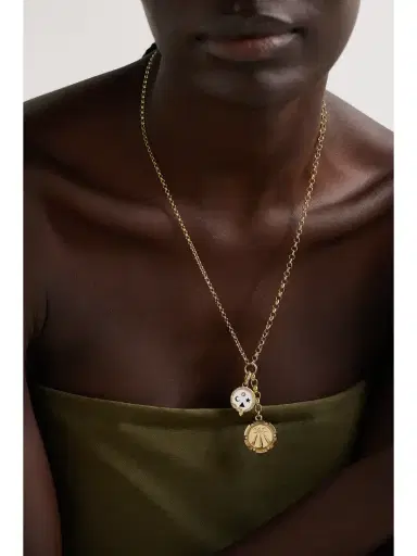Foundrae Mind Body Soul Wholeness 18-karat Gold, Enamel And Diamond Necklace | Thumbnail 5 Foundrae Mind Body Soul Wholeness 18-karat Gold, Enamel And Diamond Necklace | Thumbnail 5